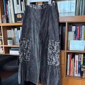 Stylish Black and White Wide Leg Pants